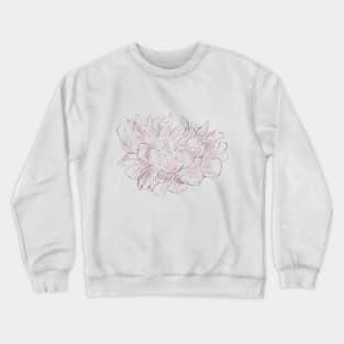 Gentle peony with pink drops Crewneck Sweatshirt